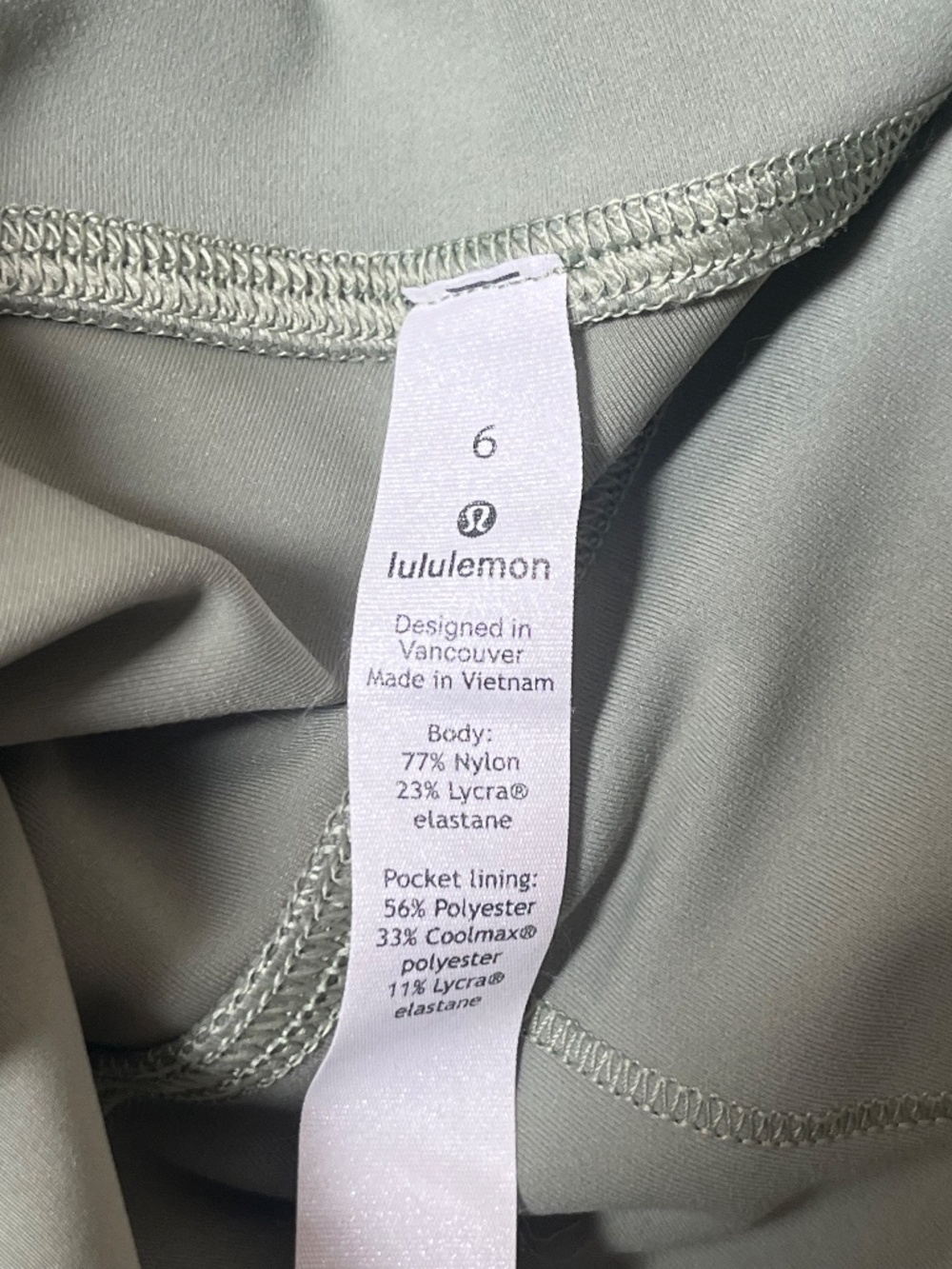 LULULEMON Wunder Train High-Rise Tight Leggings Athletic 25" Willow Green sz. 6 - Picture 5 of 12